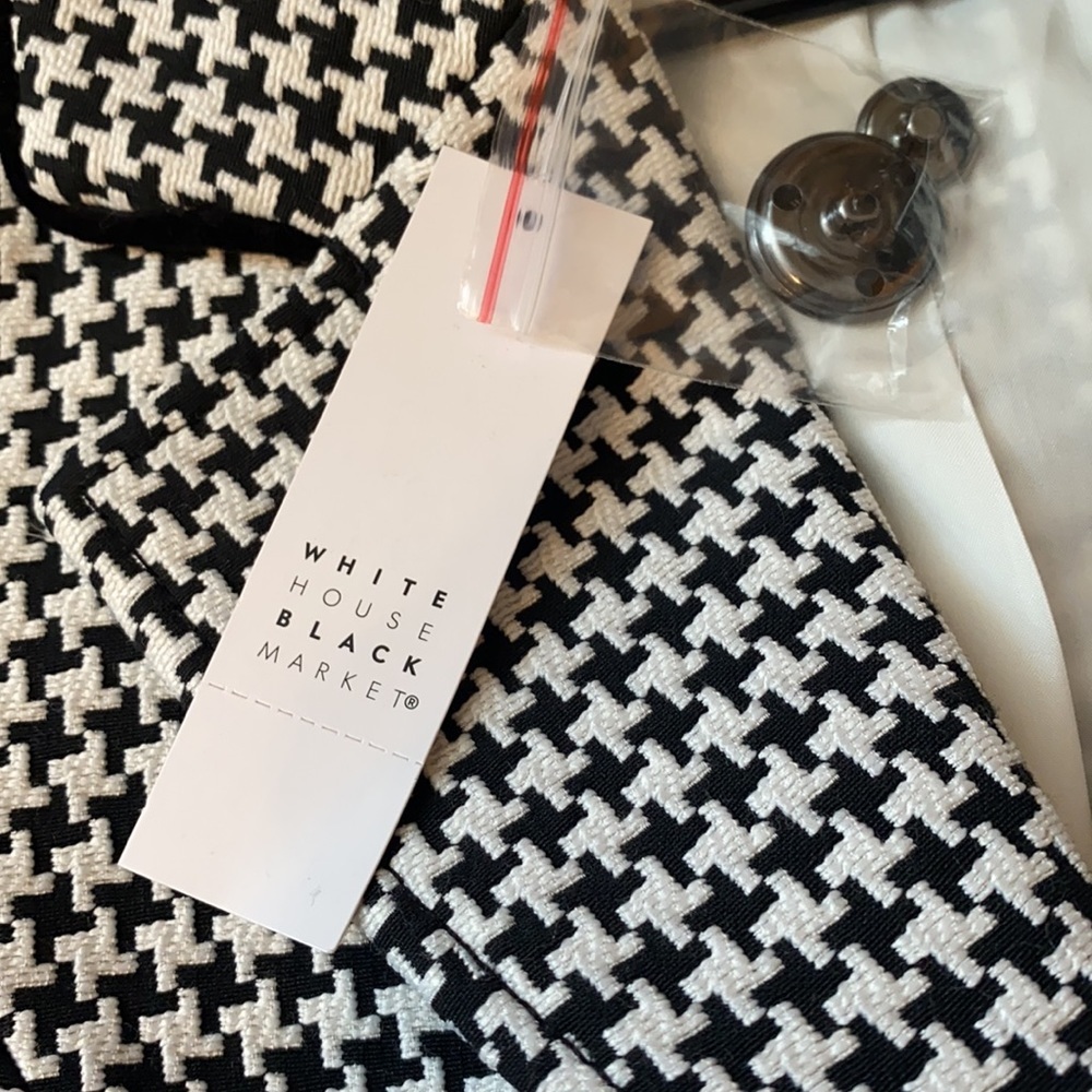 White House Black Market Houndstooth Coat - Picture 13 of 14